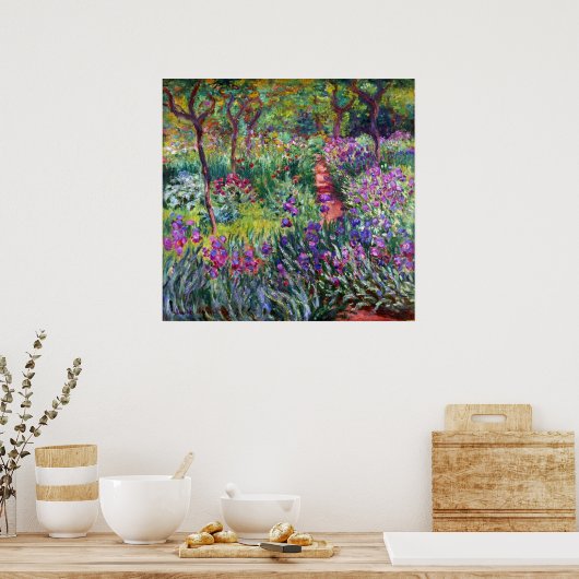 De Iris Garden in Giverny, Claude Monet Poster (Keuken)