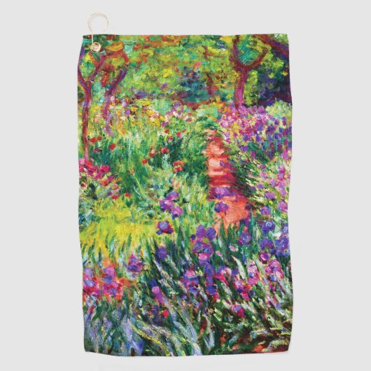 De Iris Garden in Giverny door Claude Monet Golfhanddoek (Voorkant)