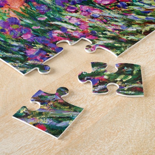 De Iris Garden in Giverny door Claude Monet Legpuzzel (Zijkant)