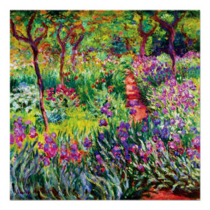 De Iris Garden in Giverny door Claude Monet Perfect Poster