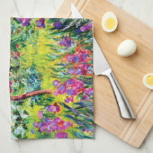 De Iris Garden in Giverny door Claude Monet Theedoek (Quarter Fold)