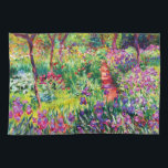 De Iris Garden in Giverny door Claude Monet Theedoek<br><div class="desc">Ga naar mijn winkel voor een interessanter design en meer kleurenkeuze. => zazzle.com/iwheels*</div>