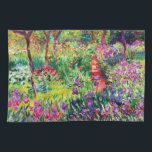De Iris Garden in Giverny door Claude Monet Theedoek<br><div class="desc">Ga naar mijn winkel voor een interessanter design en meer kleurenkeuze. => zazzle.com/iwheels*</div>