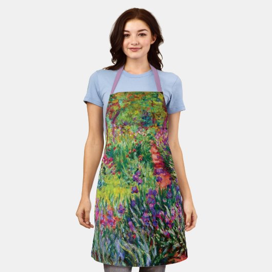De Iris Garden van Claude Monet Apron Schort (Gedragen)