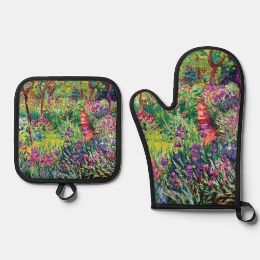 De Iris Garden van Claude Monet Ovenwant & Pannenlap Set (Voorkant)
