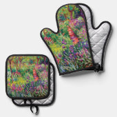 De Iris Garden van Claude Monet Ovenwant & Pannenlap Set (Voorkant / Achterkant)
