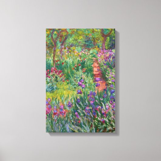 De Iris Tuin Bij Giverny Door Claude Monet Canvas Afdruk (Voorkant)