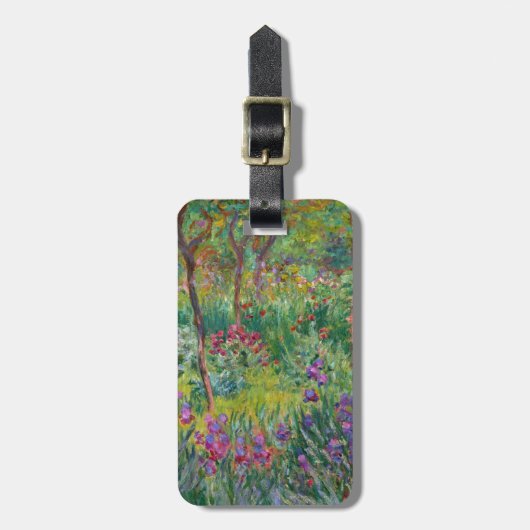 De Iris-tuin in Giverny door Claude Monet Bagagelabel (Voorkant verticaal)