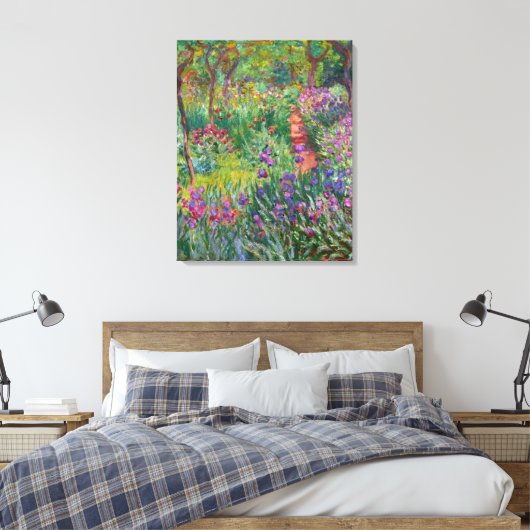 De Iris-tuin in Giverny door Claude Monet Canvas Afdruk (Insitu (Slaapkamer))