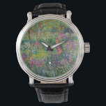 De Iris-tuin in Giverny door Claude Monet Horloge<br><div class="desc">De Iris Garden in Giverny geschilderd door Claude Monet. Circa 1900. Dit afbeelding is openbaar.</div>