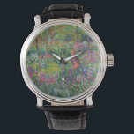 De Iris-tuin in Giverny door Claude Monet Horloge<br><div class="desc">De Iris Garden in Giverny geschilderd door Claude Monet. Circa 1900. Dit afbeelding is openbaar.</div>