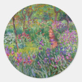 De Iris-tuin in Giverny door Claude Monet Ronde Sticker (Voorkant)
