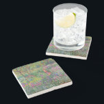 De Iris-tuin in Giverny door Claude Monet Stenen Onderzetter<br><div class="desc">De Iris Garden in Giverny geschilderd door Claude Monet. Circa 1900. Dit afbeelding is openbaar.</div>