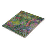 De Iris-tuin in Giverny door Claude Monet Tegeltje<br><div class="desc">De Iris Garden in Giverny geschilderd door Claude Monet. Circa 1900. Dit afbeelding is openbaar.</div>