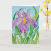 De Iris van de verjaardag Kaart (Gele Bloem)