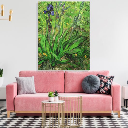 De Iris van Vincent van Gogh Canvas Afdruk (Insitu (Woonkamer))