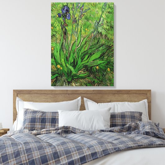De Iris van Vincent van Gogh Canvas Afdruk (Insitu (Slaapkamer))