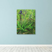 De Iris van Vincent van Gogh Canvas Afdruk (Insitu (Houten vloer))