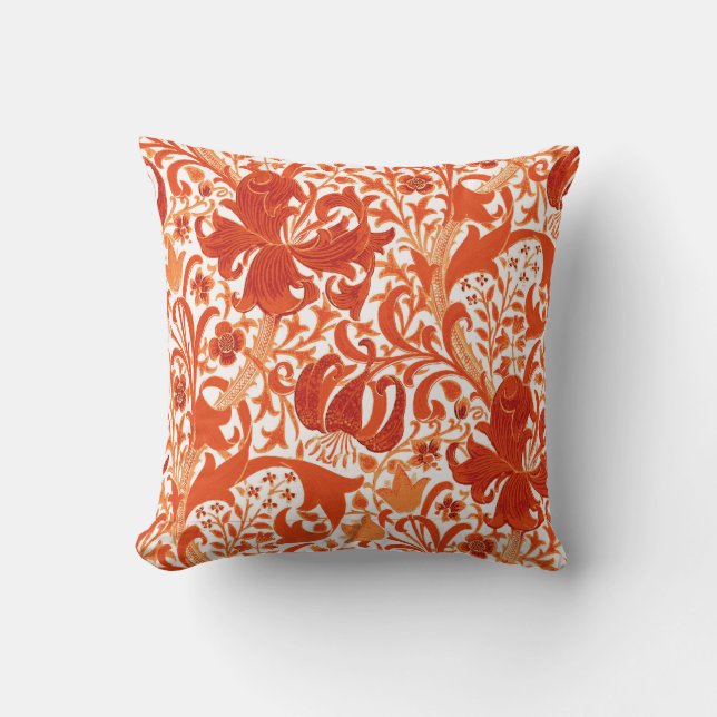 De Iris van William Morris en Lelie, Mandarijntje Kussen (Voorkant)