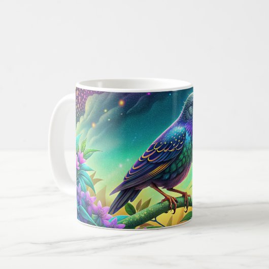 De iriserende Europese Starling Mok Natuur (Voorkant links)