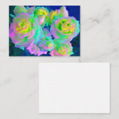 De iriserende parelachtige Rozen Notitiekaartje (Voorkant / Achterkant)