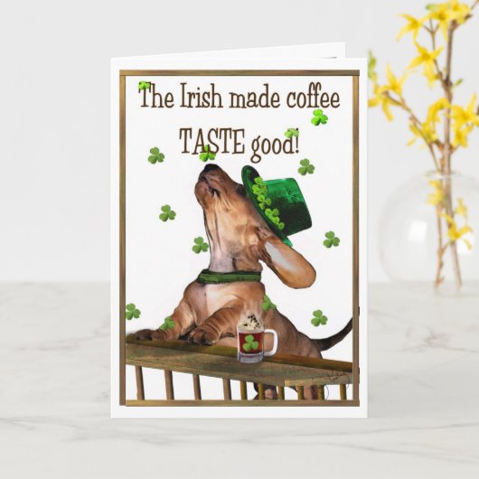 De Irish coffee van de Dag van heilige Patrick Kaart (Gele Bloem)