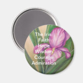 De irismagneet: FaithHopeWisdomCourage... Magneet (Voorkant / Achterkant)