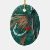 De 'Iron Blue Dun'-wet vliegende kerstversiering Keramisch Ornament (Voorkant)