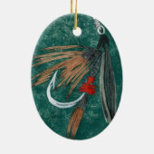 De 'Iron Blue Dun'-wet vliegende kerstversiering Keramisch Ornament (Achterkant)