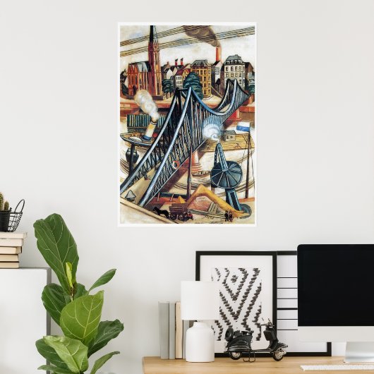 De Ironbridge van Max Beckmann Poster (Thuiskantoor)
