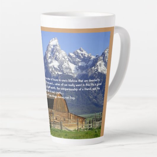 De Irony van het leven Latte Mok (Rechterhoek)