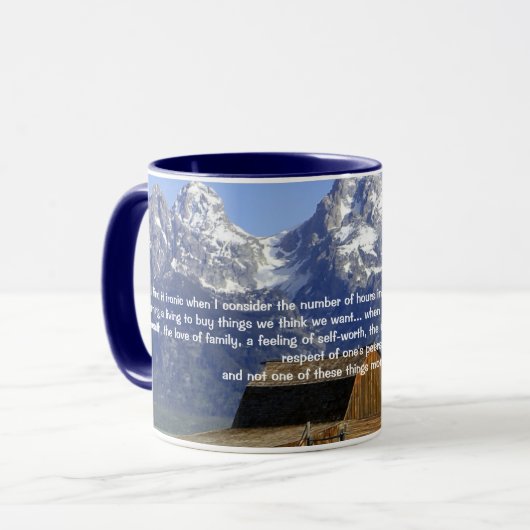 De Irony van het leven Mok (Voorkant links)