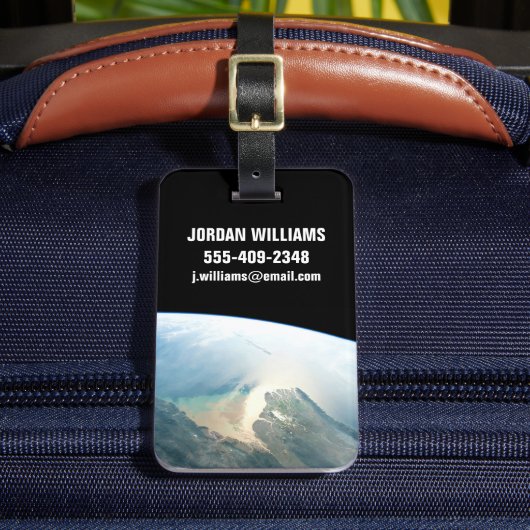 De Irrawaddy-rivierdelta in Birma (Myanmar). Bagagelabel (Voorkant Insitu 2)