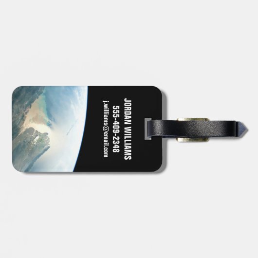 De Irrawaddy-rivierdelta in Birma (Myanmar). Bagagelabel (Achterkant horizontaal)