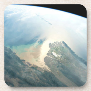 De Irrawaddy-rivierdelta in Birma (Myanmar). Bier Onderzetter