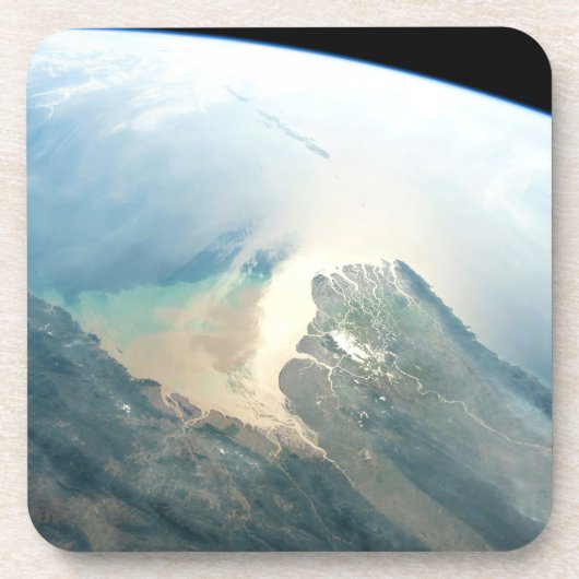 De Irrawaddy-rivierdelta in Birma (Myanmar). Bier Onderzetter (Voorkant)