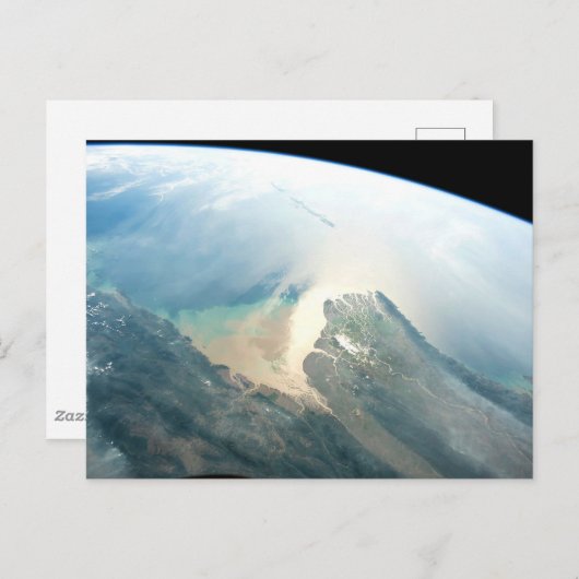 De Irrawaddy-rivierdelta in Birma (Myanmar). Briefkaart (Voorkant / Achterkant)