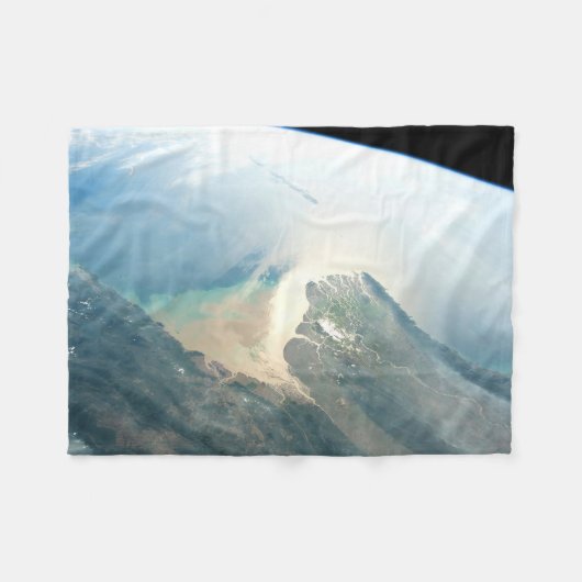 De Irrawaddy-rivierdelta in Birma (Myanmar). Fleece Deken (Voorkant (Horizontaal))