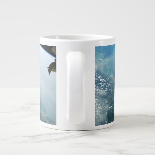 De Irrawaddy-rivierdelta in Birma (Myanmar). Grote Koffiekop (Achterkant)