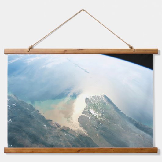 De Irrawaddy-rivierdelta in Birma (Myanmar). Hangend Wandkleed (Voorkant)