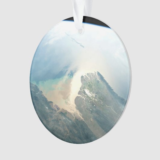 De Irrawaddy-rivierdelta in Birma (Myanmar). Ornament (voorkant)