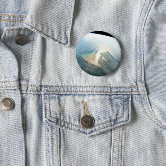 De Irrawaddy-rivierdelta in Birma (Myanmar). Ronde Button 5,7 Cm (In situ)