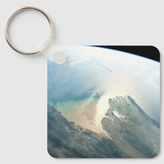 De Irrawaddy-rivierdelta in Birma (Myanmar). Sleutelhanger (Voorkant)