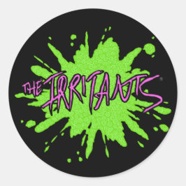 De irritanten splitsen Logo roze/groen Ronde Sticker