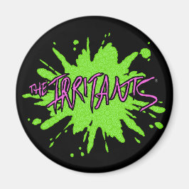 De Irritants Splat Logo - Roze/Groen Magneet