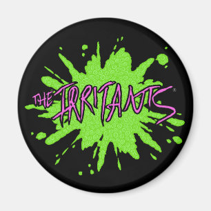 De Irritants Splat Logo - Roze/Groen Magneet