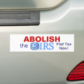 De IRS afschaffen Bumpersticker (Op auto)
