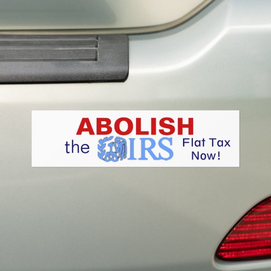 De IRS afschaffen Bumpersticker (Op auto)