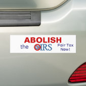 De IRS afschaffen Bumpersticker (Op auto)