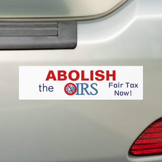 De IRS afschaffen Bumpersticker (Op auto)